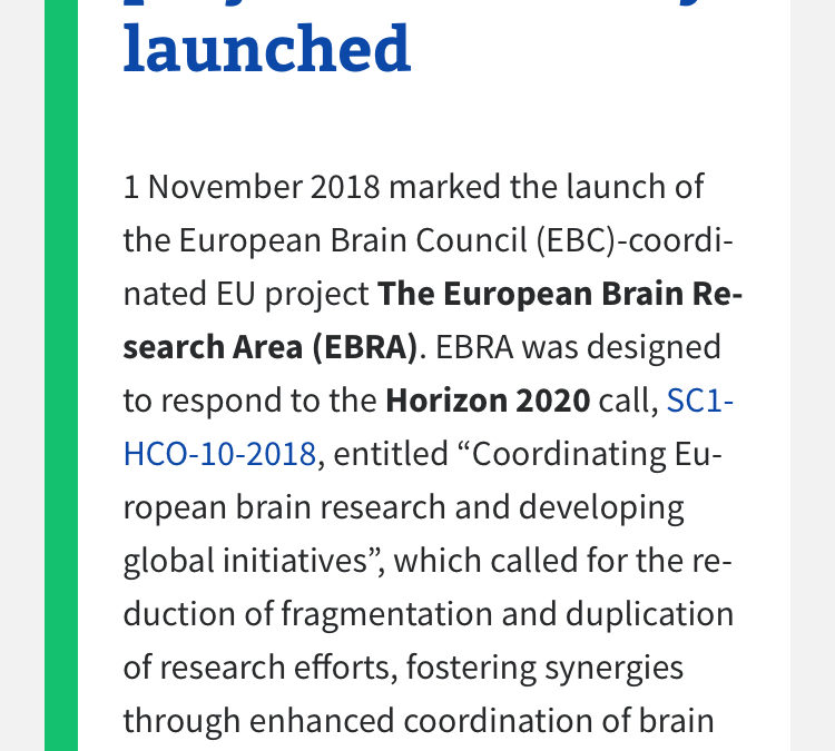Lanzamiento de EBRA (European Brain Research Area)