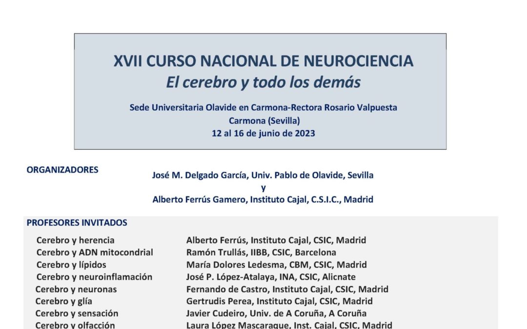 XVII Edición del Curso Nacional de Neurociencia